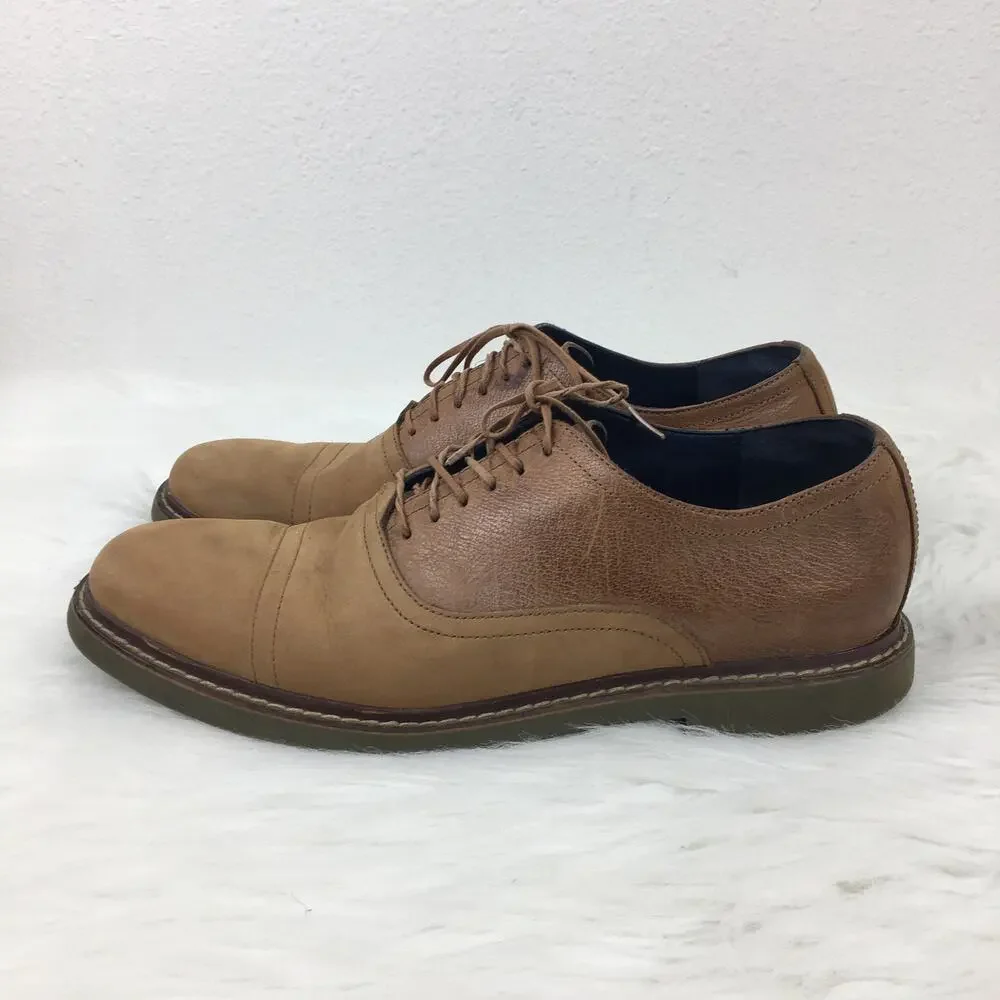 Cole Haan Men NikeAir Oxfords Tan Suede Brown Dress Shoes 10 M